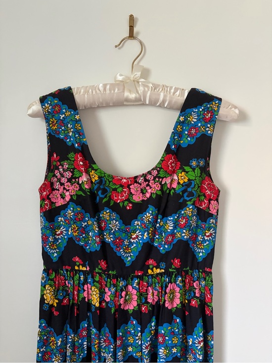 Vintage Dresses & Skirts - Vintage 70s Colorful Floral Maxi Dress